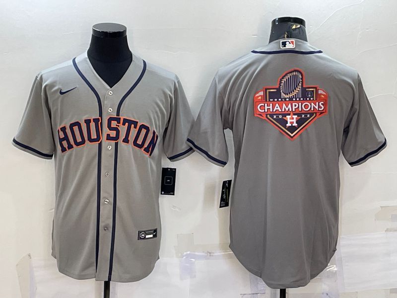 Men Houston Astros Blank Grey Game Nike 2022 MLB Jersey->houston astros->MLB Jersey